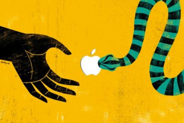Надкусанное яблоко на логотипе Apple символизирует первородный грех человечества