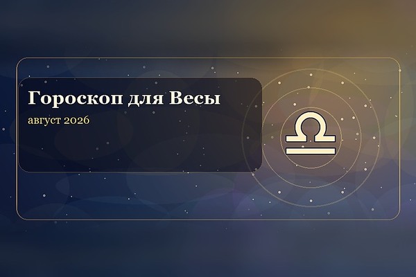 Гороскоп на август 2026 для Весов
