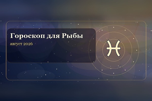 Гороскоп на август 2026 для Рыб