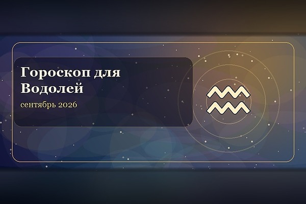 Гороскоп на сентябрь 2026 для Водолея