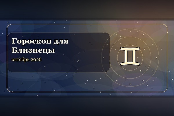 Гороскоп на октябрь 2026 для Близнецов